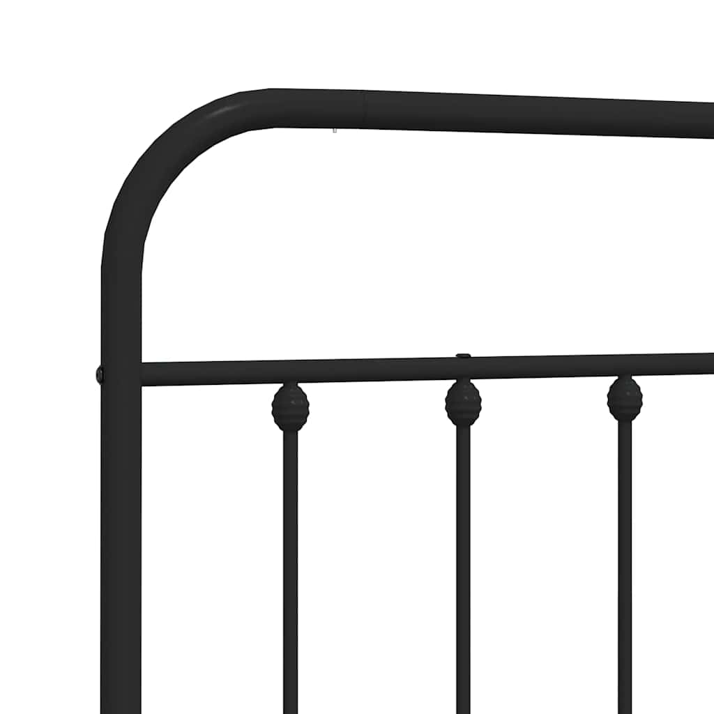 Metalno zamjensko uzglavlje crno 180 cm