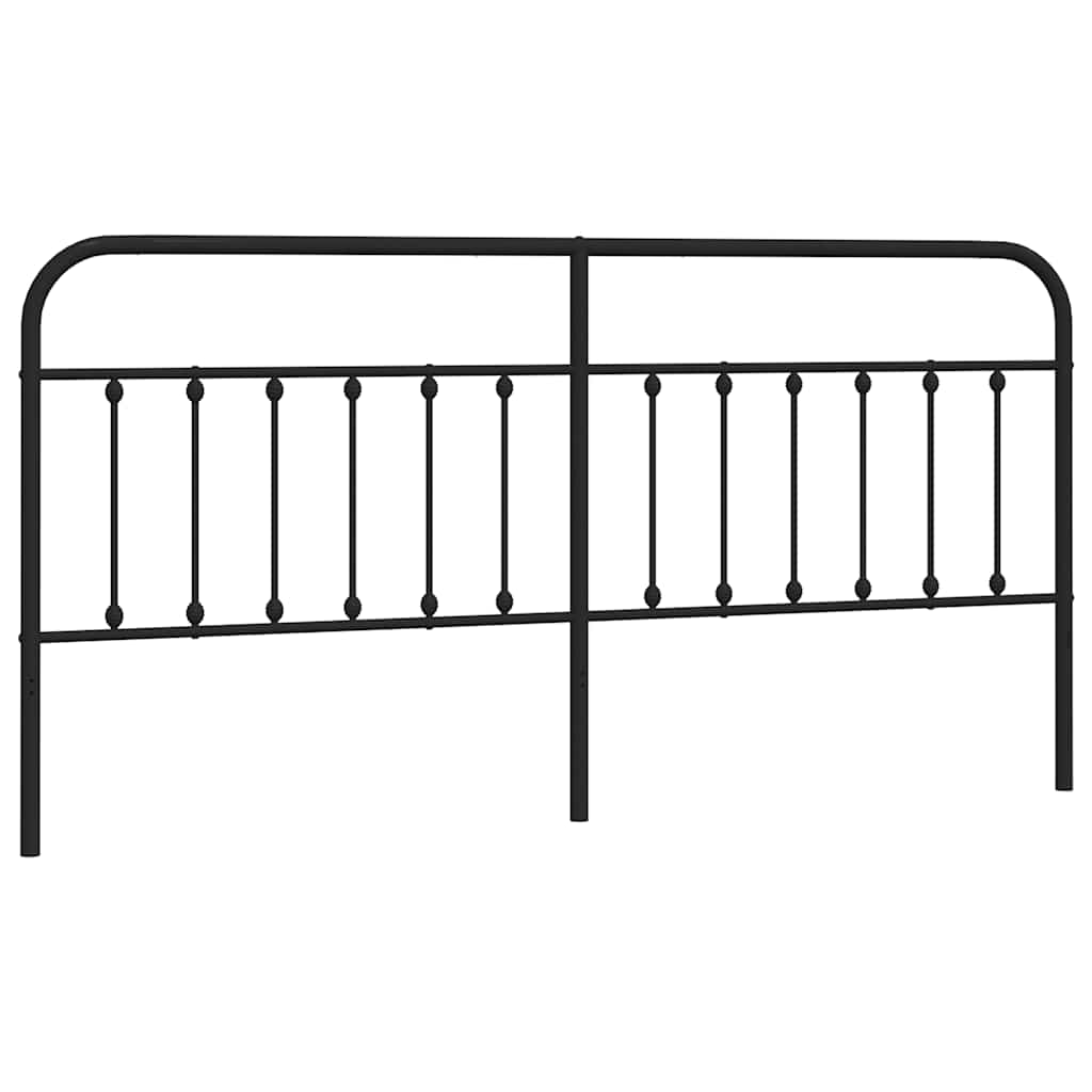 Metalno zamjensko uzglavlje crno 200 cm