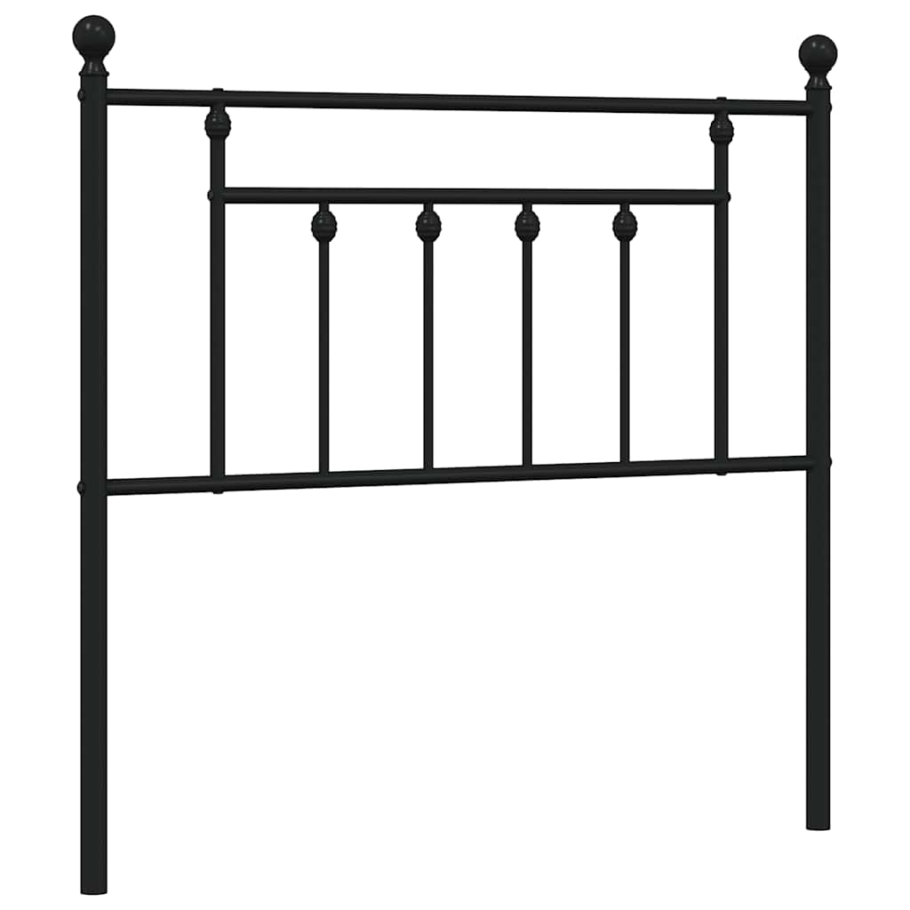 Metalno zamjensko uzglavlje crno 90 cm