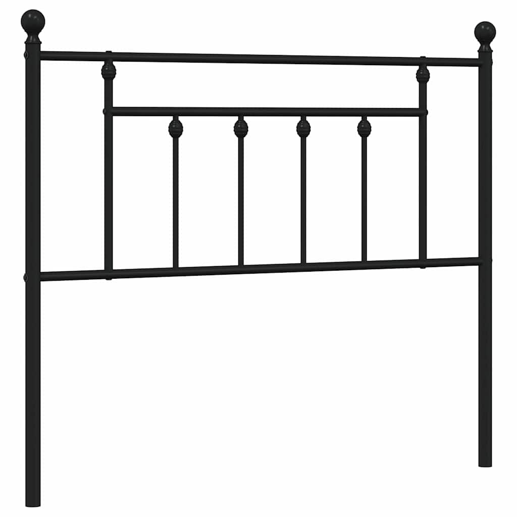 Metalno zamjensko uzglavlje crno 100 cm