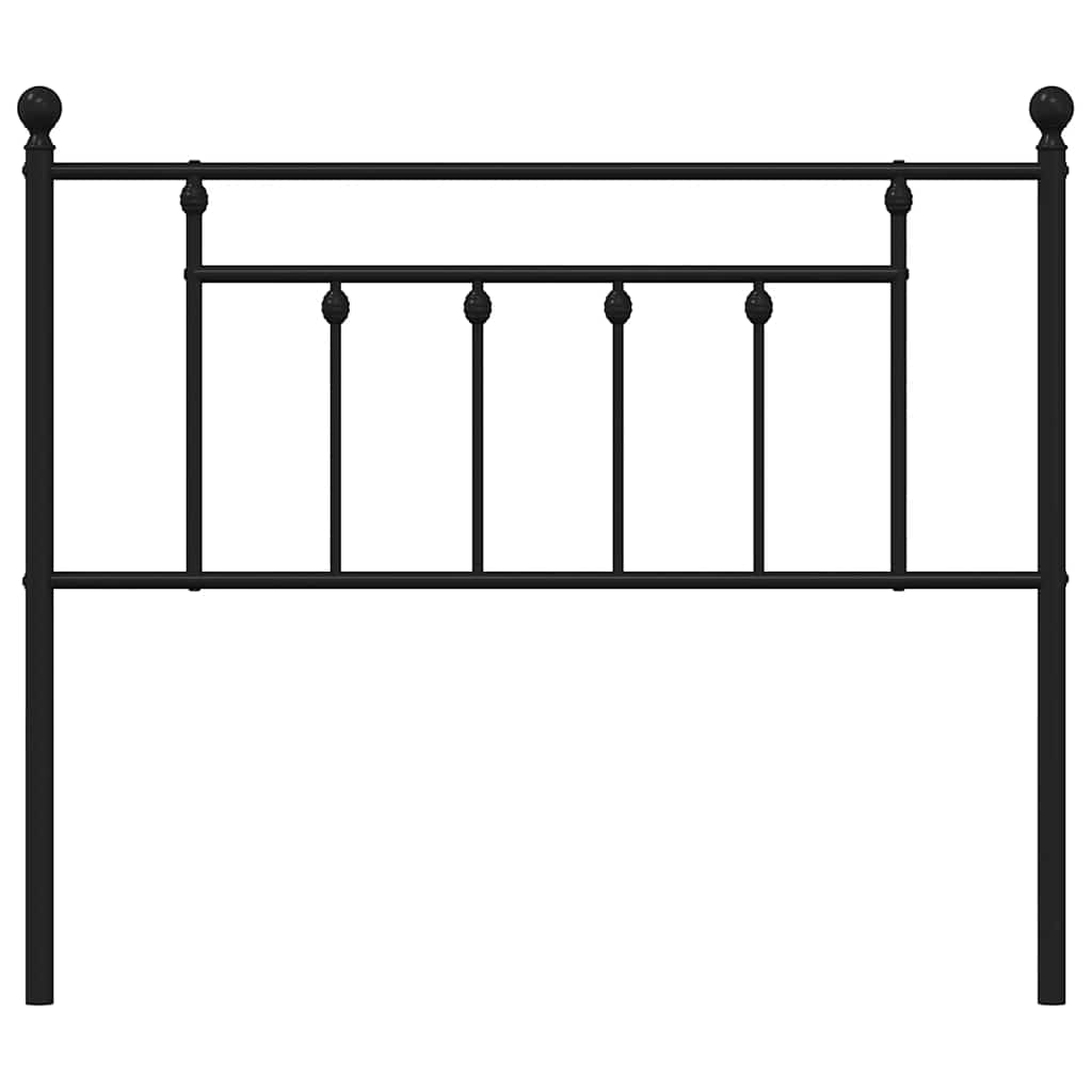 Metalno zamjensko uzglavlje crno 100 cm