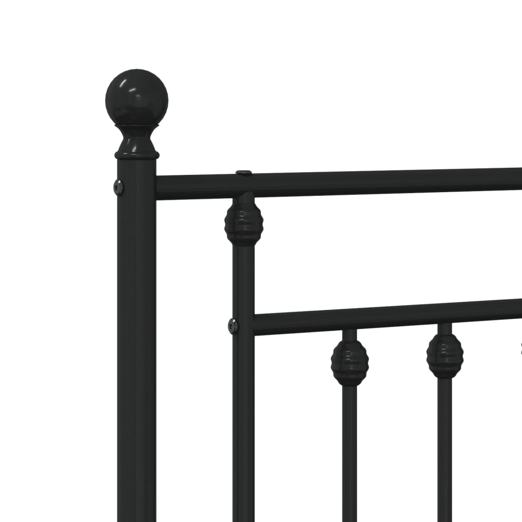 Metalno zamjensko uzglavlje crno 120 cm