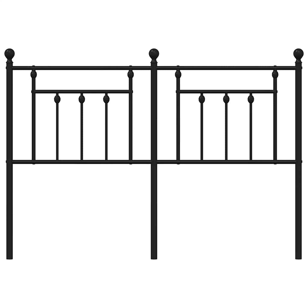 Metalno zamjensko uzglavlje crno 135 cm
