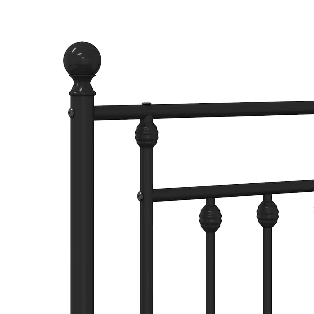 Metalno zamjensko uzglavlje crno 160 cm