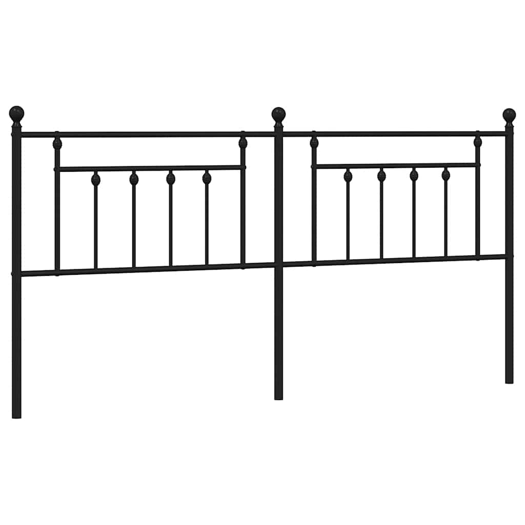 Metalno zamjensko uzglavlje crno 200 cm