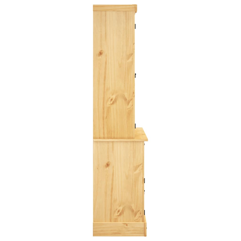 Visoka komoda Corona smeđa 112x43x196 cm borovina meksički stil
