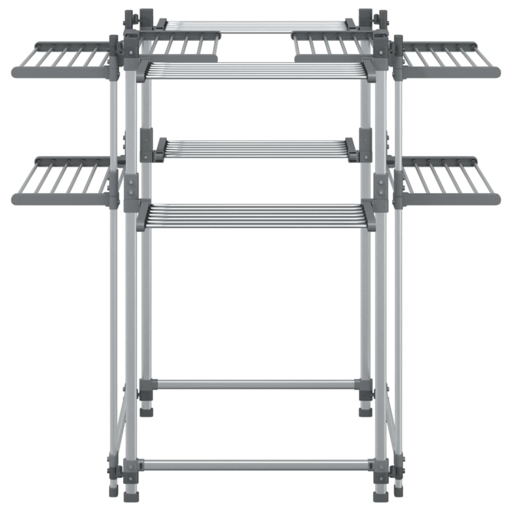 Stalak za sušenje rublja 107 x 107 x 120 cm aluminijski