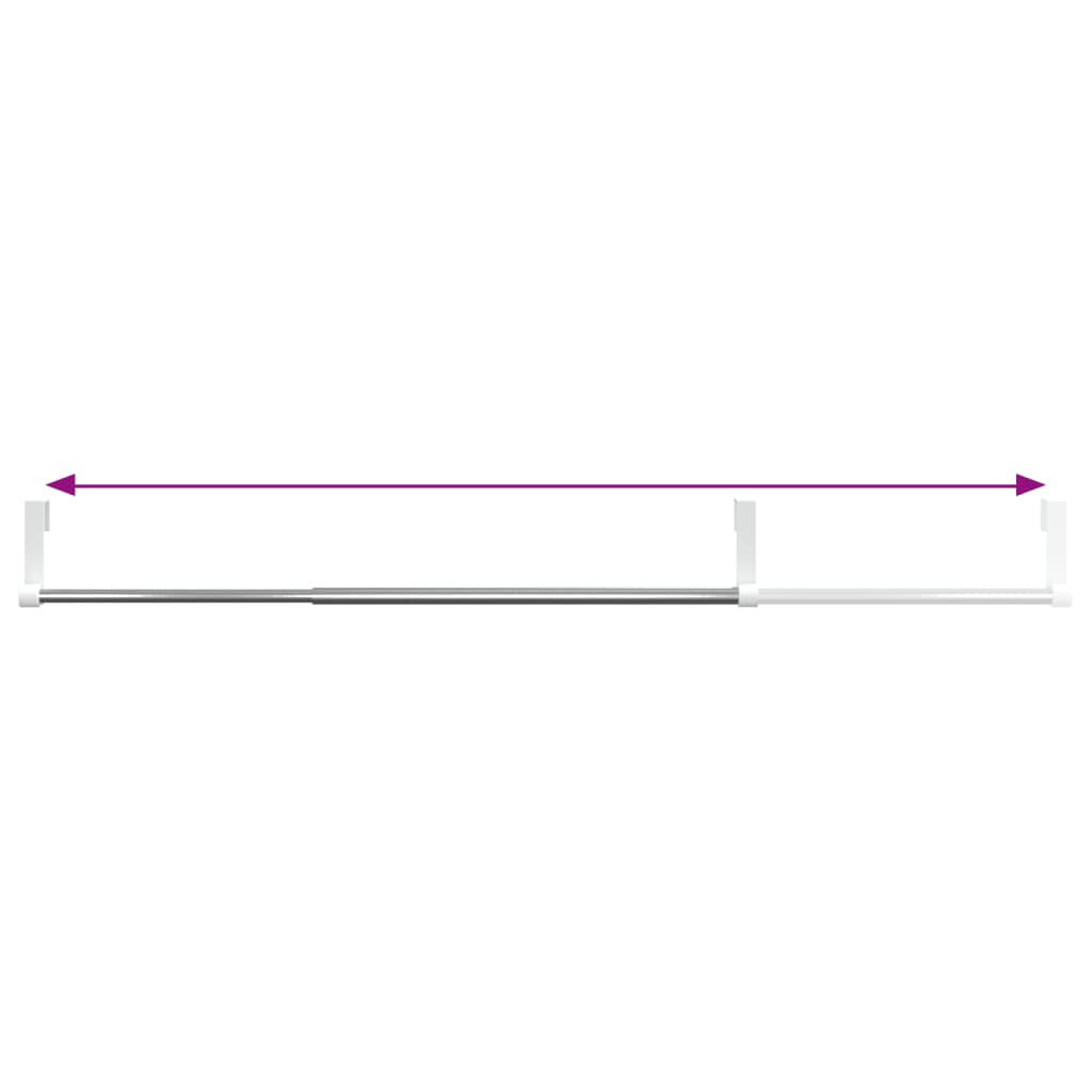 Karniše 2 kom bijelo-srebrne 40 - 60 cm aluminijske