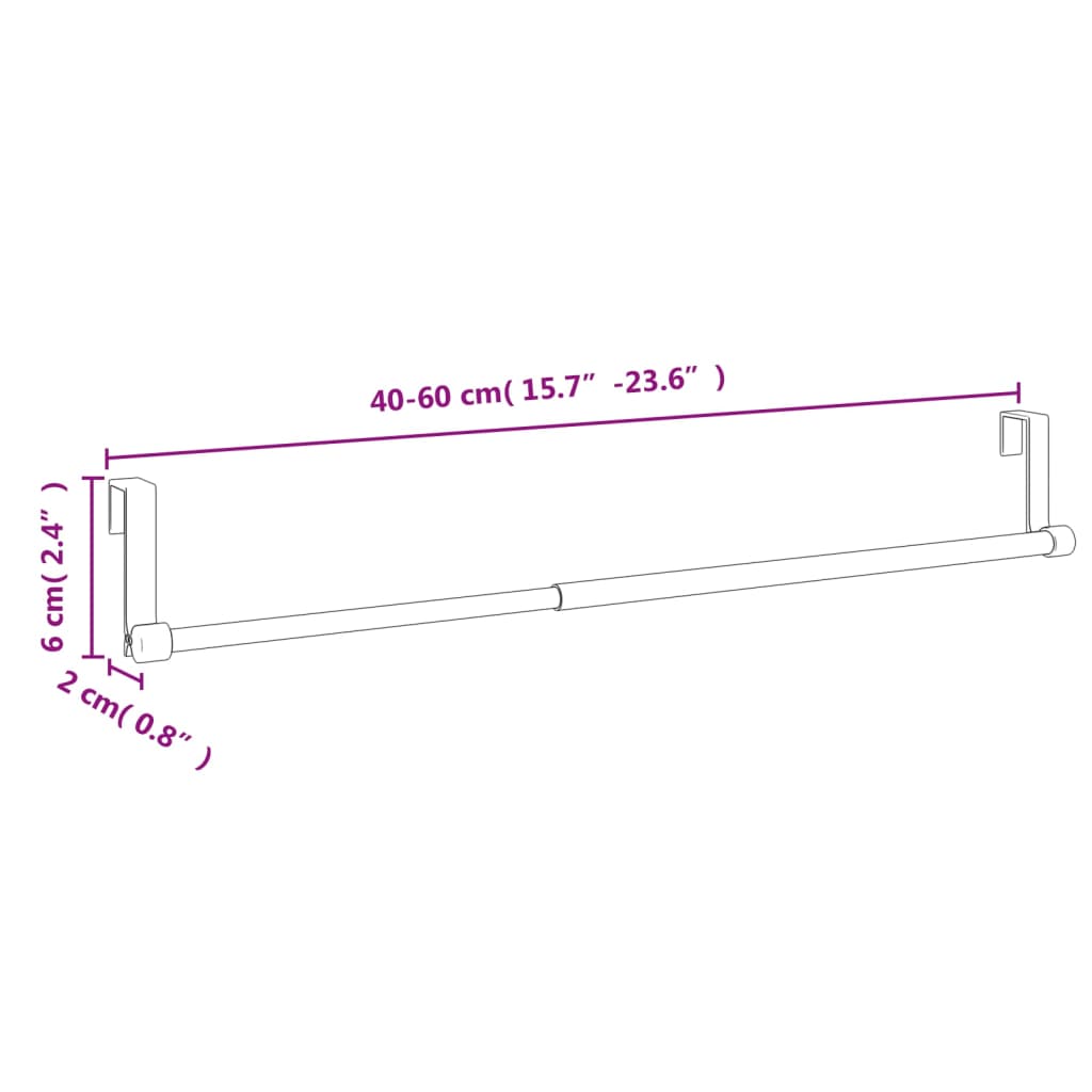Karniše 2 kom bijelo-srebrne 40 - 60 cm aluminijske