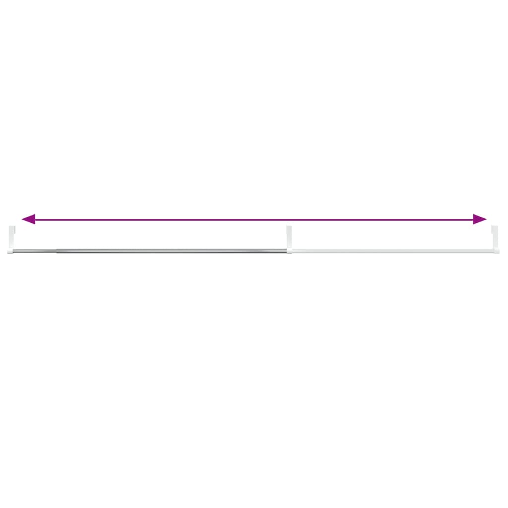 Karniše 2 kom bijelo-srebrne 60-105 cm aluminijske