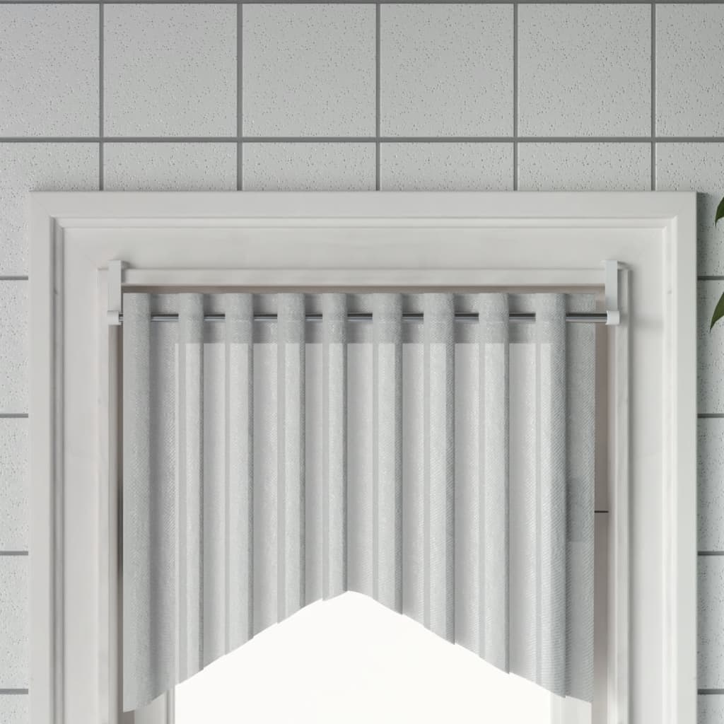 Karniše 2 kom bijelo-srebrne 60-105 cm aluminijske
