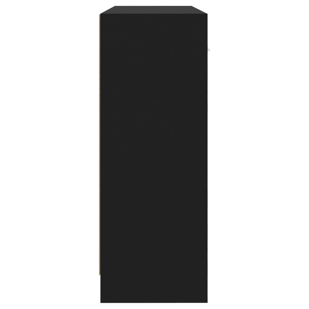 Komoda crna 91x28x75 cm od konstruiranog drva