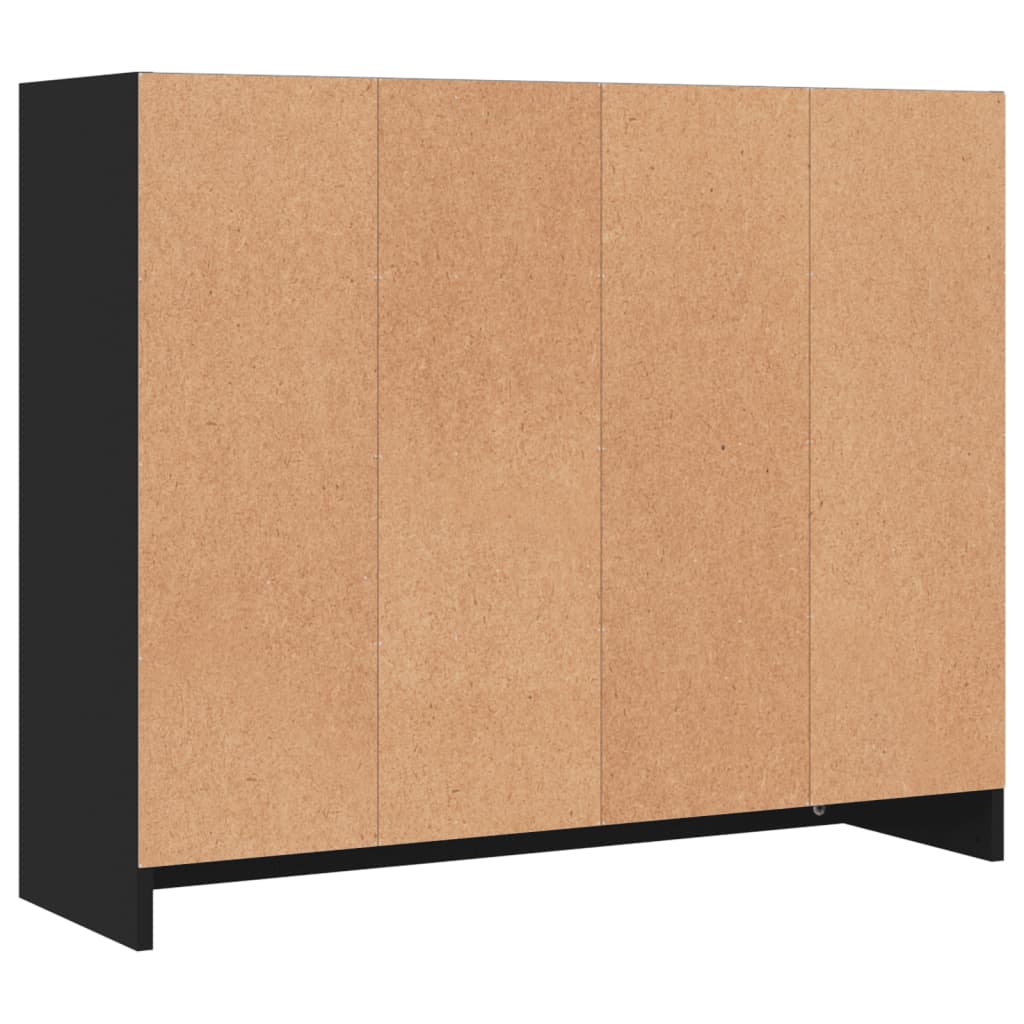 Komoda crna 91x28x75 cm od konstruiranog drva