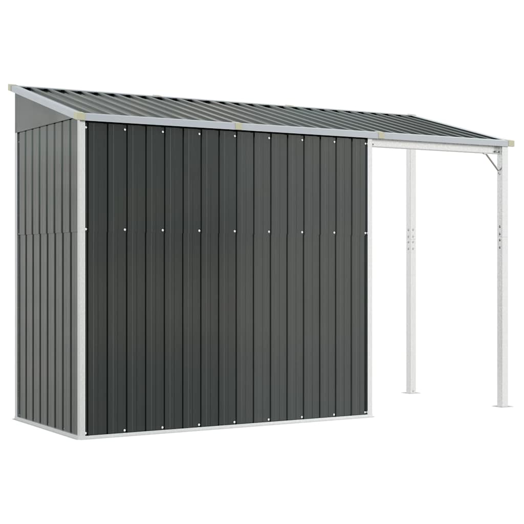 Vrtna kućica s produženim krovom antracit 277x107x181cm čelik