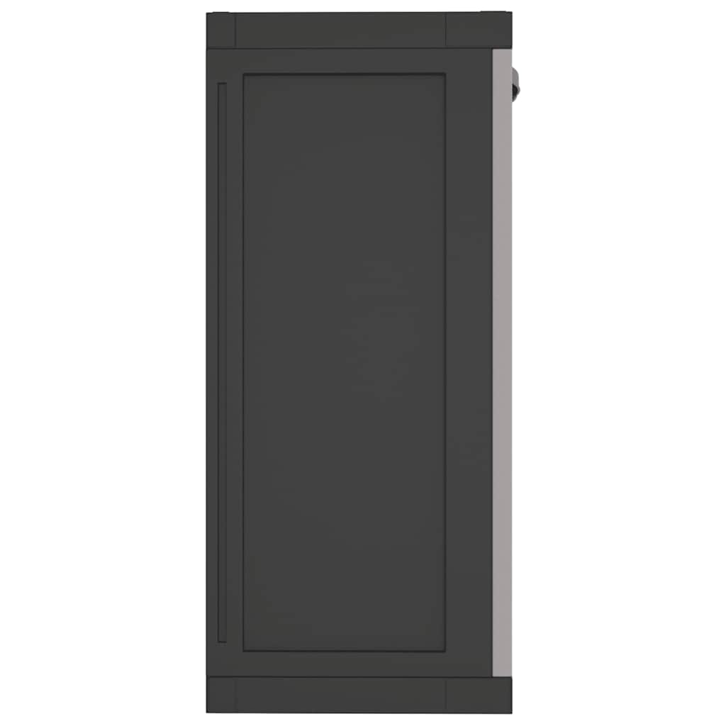 Vanjski ormarić za pohranu sivo-crni 65 x 37 x 85 cm PP