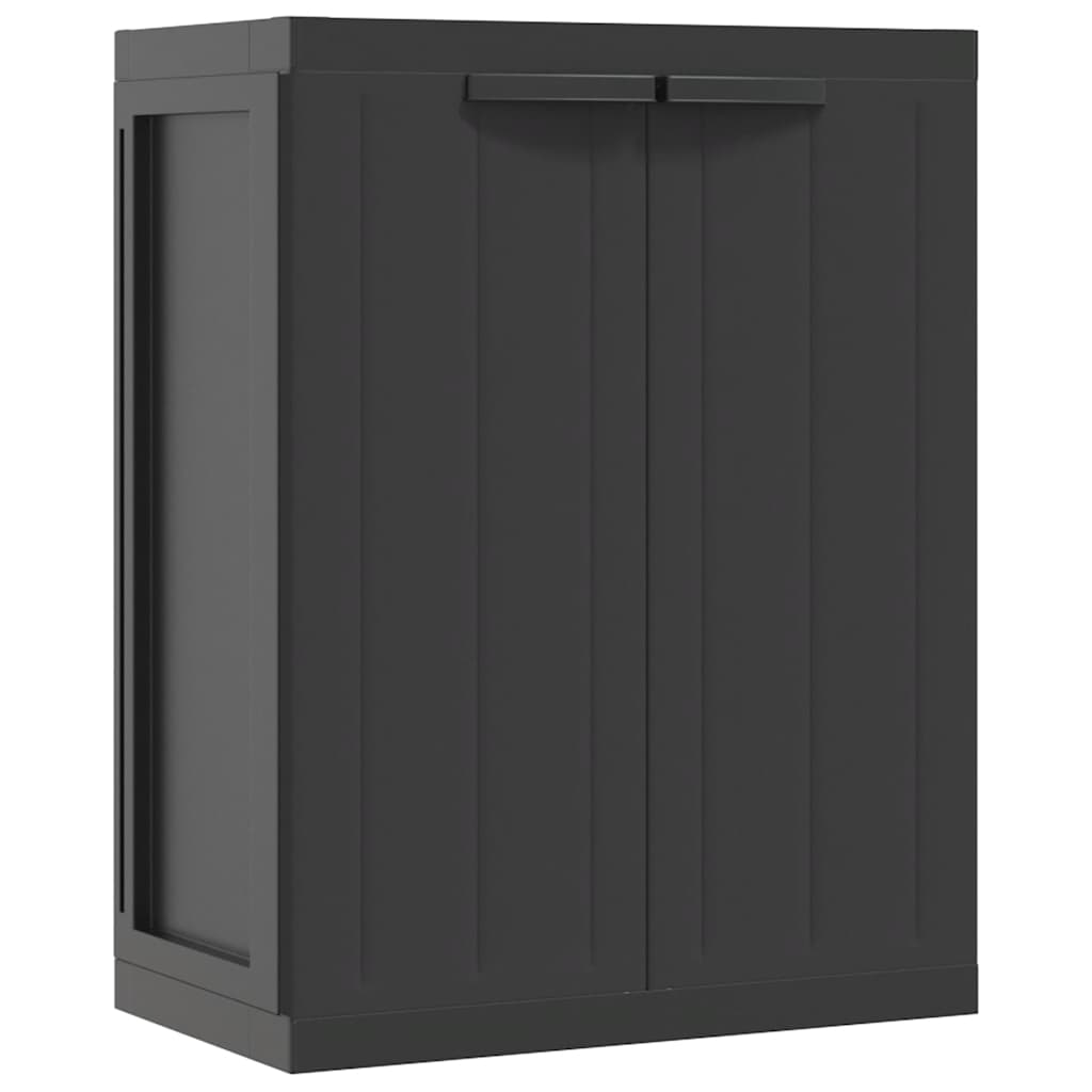 Vanjski ormarić za pohranu crni 65 x 37 x 85 cm PP
