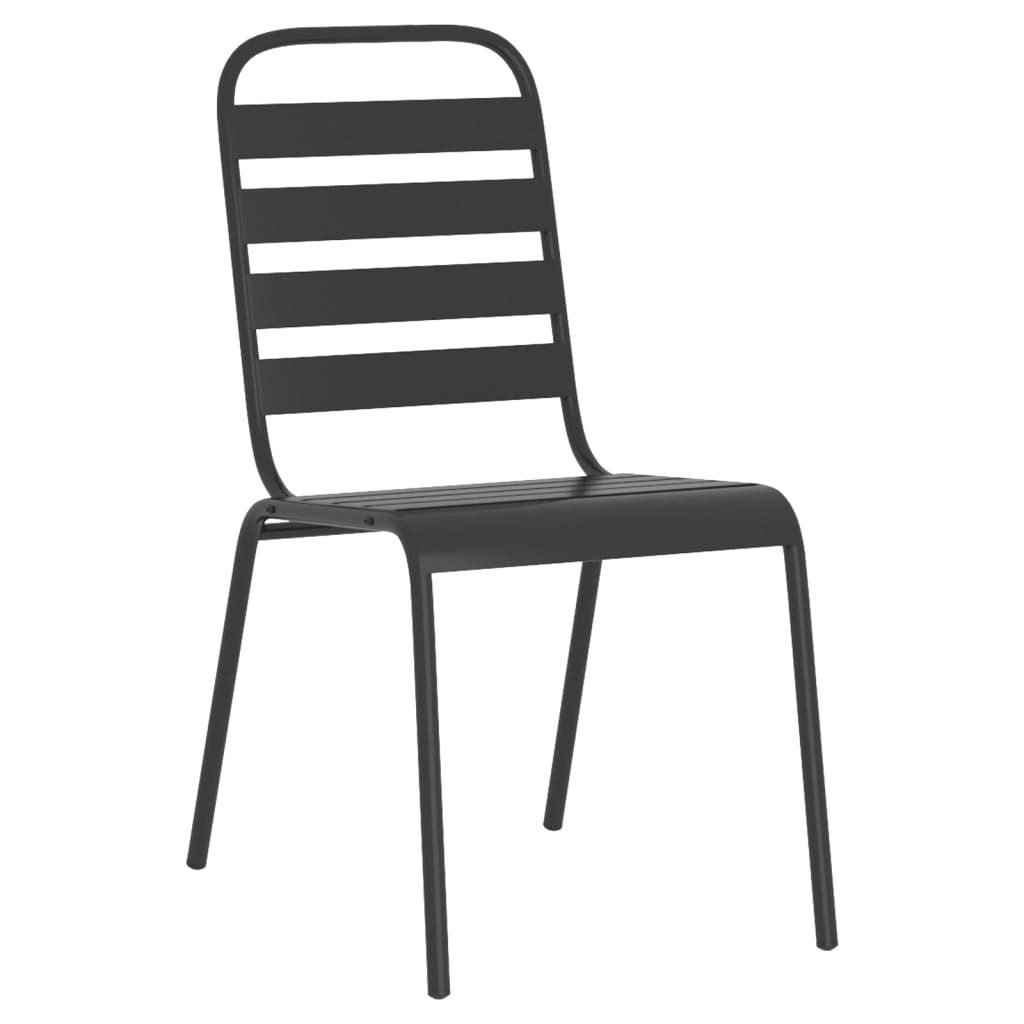 7-dijelni vrtni blagovaonski set antracit čelični
