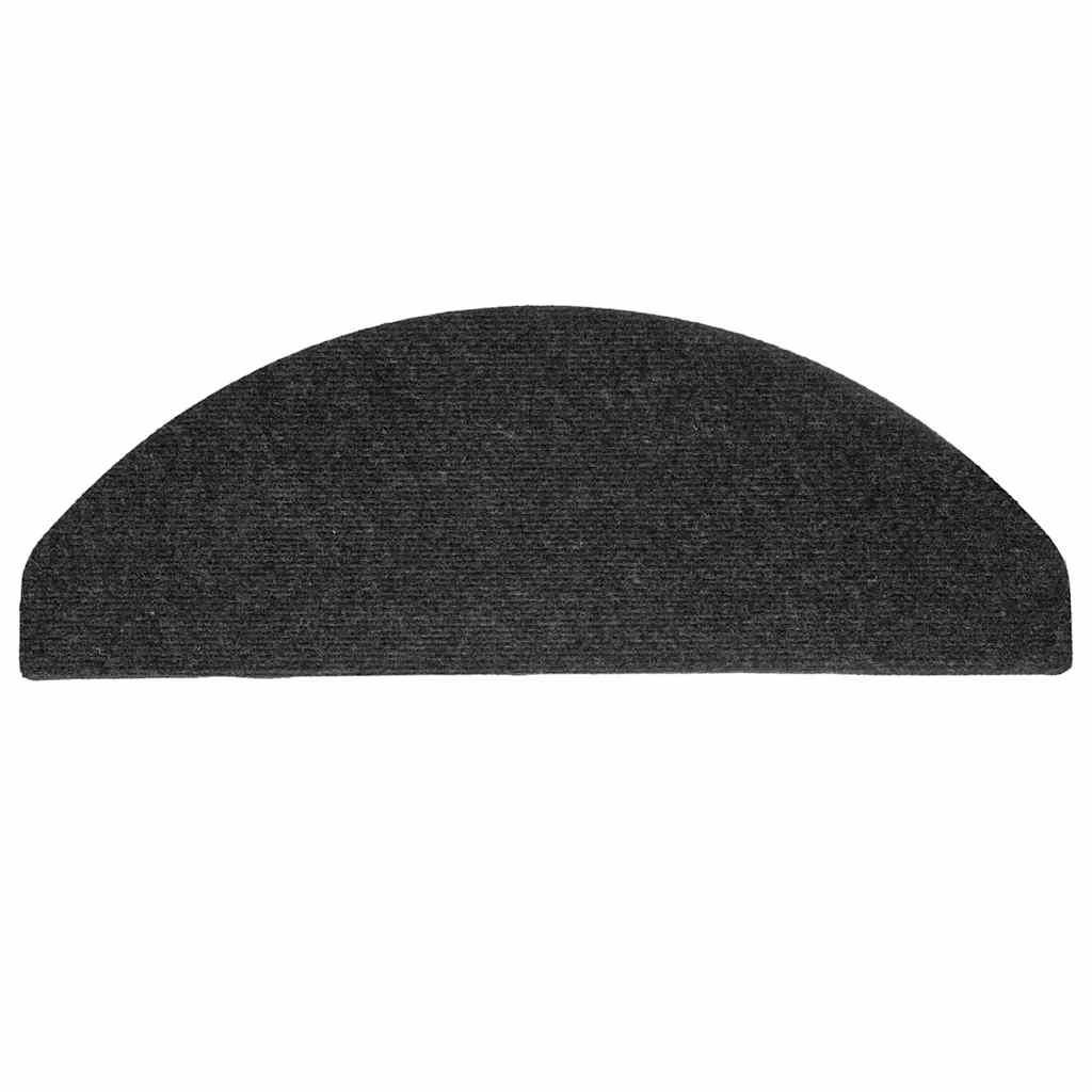 Samoljepljivi otirači za stepenice 10 kom crni 65x22,5x3,5 cm