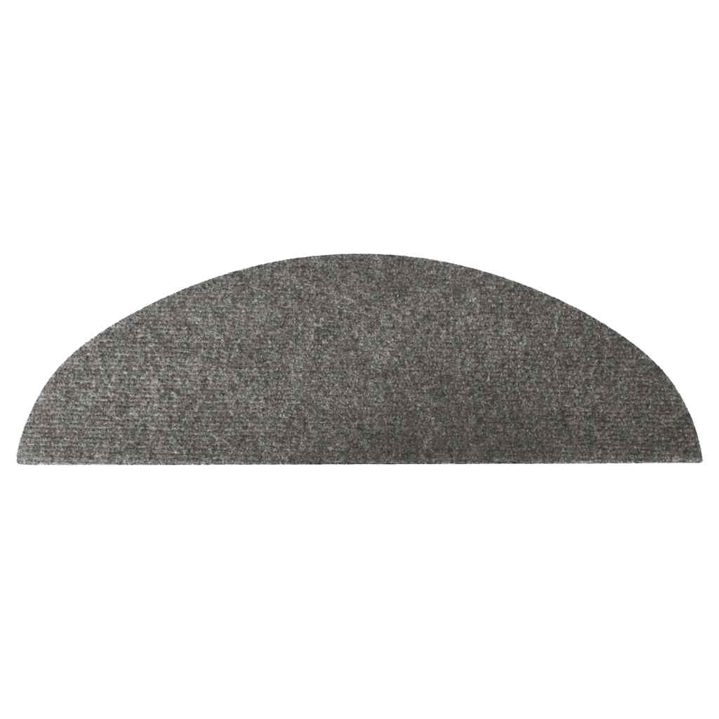 Samoljepljivi otirači za stepenice 10 kom sivi 56 x 17 x 3 cm
