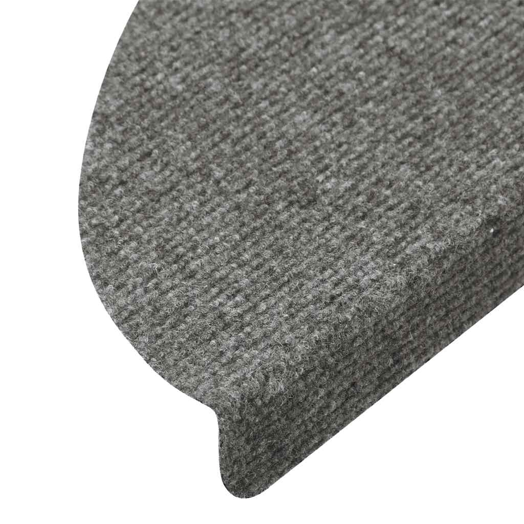 Samoljepljivi otirači za stepenice 10 kom sivi 56 x 17 x 3 cm