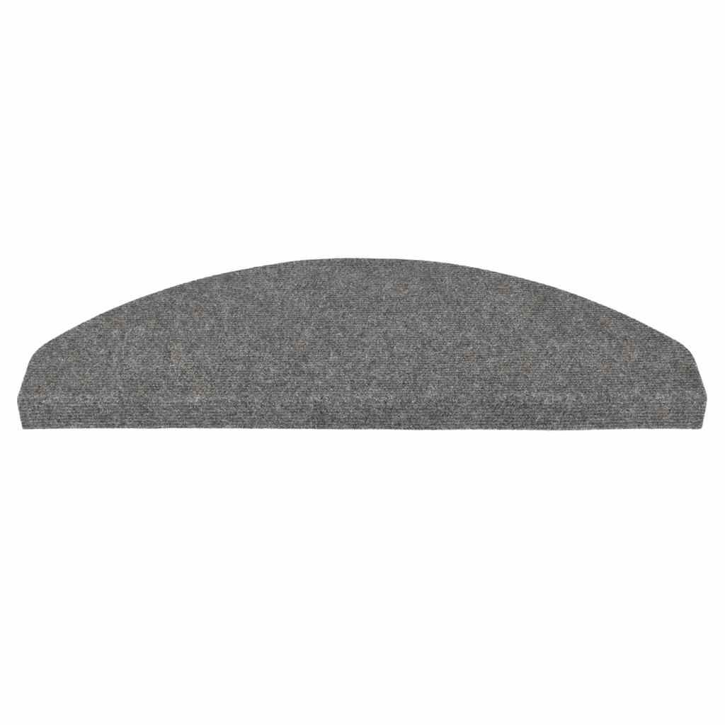 Samoljepljivi otirači za stepenice 10 kom sivi 65x22,5x3,5 cm