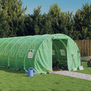 Staklenik s čeličnim okvirom zeleni 48 m² 16 x 3 x 2 m