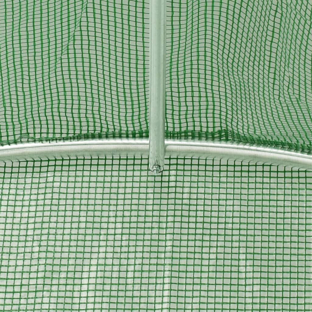 Staklenik s čeličnim okvirom zeleni 60 m² 20 x 3 x 2 m
