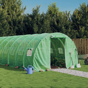 Staklenik s čeličnim okvirom zeleni 72 m² 24 x 3 x 2 m