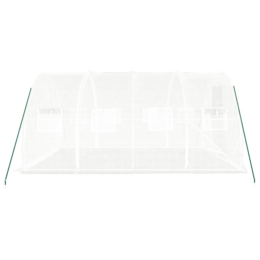 Staklenik s čeličnim okvirom Bijeli 12 m² 4x3x2 m