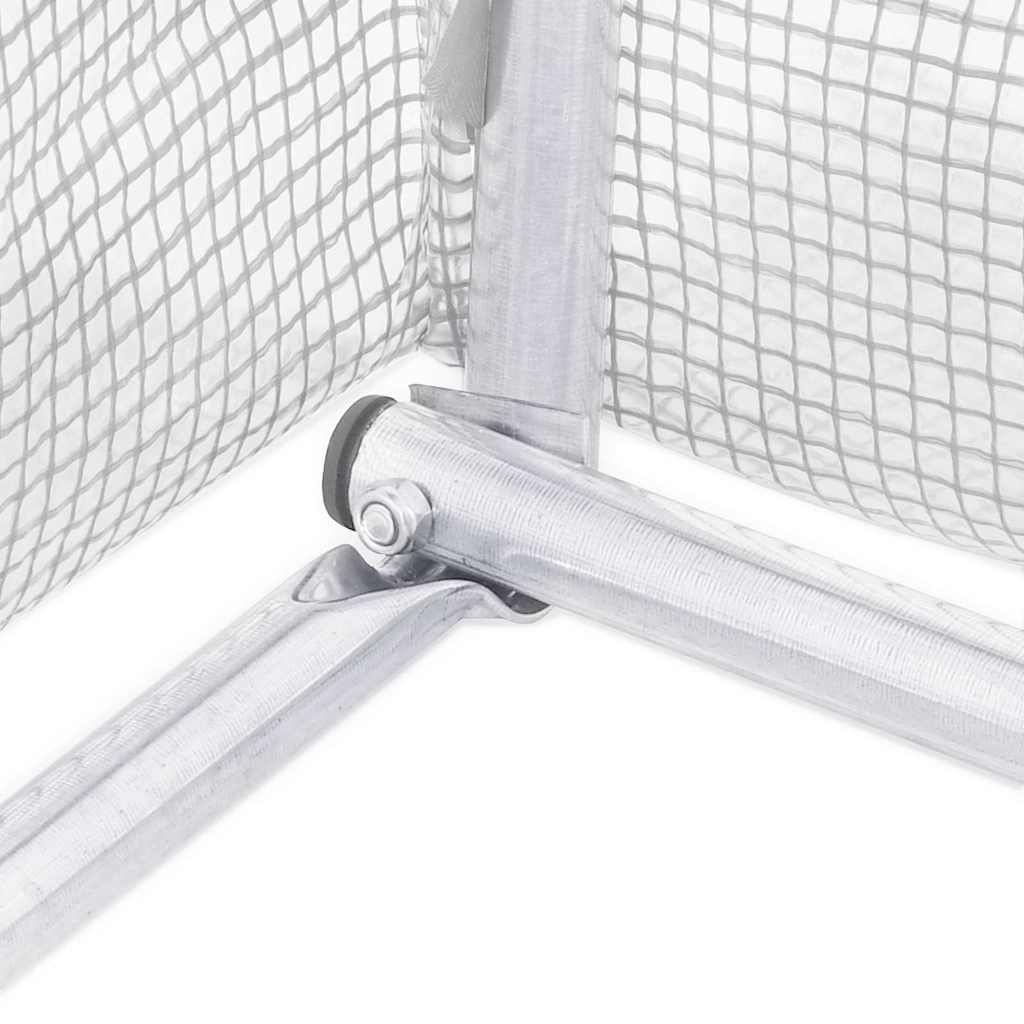 Staklenik s čeličnim okvirom bijeli 18 m² 6 x 3 x 2 m