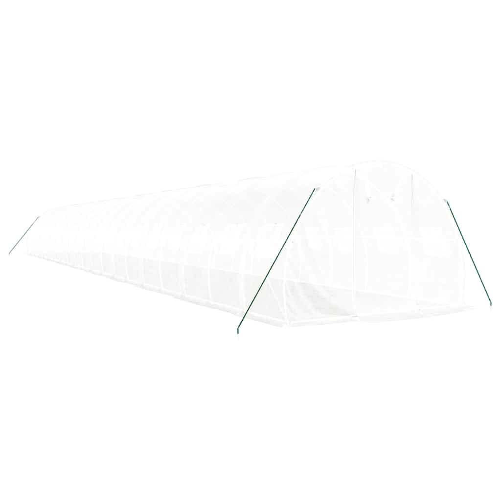 Staklenik s čeličnim okvirom bijeli 60 m² 20 x 3 x 2 m