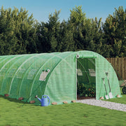 Staklenik s čeličnim okvirom zeleni 64 m² 16 x 4 x 2 m