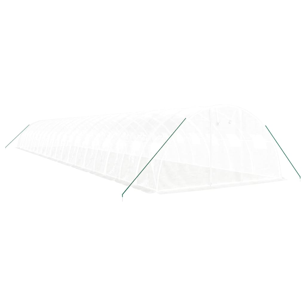 Staklenik s čeličnim okvirom bijeli 80 m² 20 x 4 x 2 m