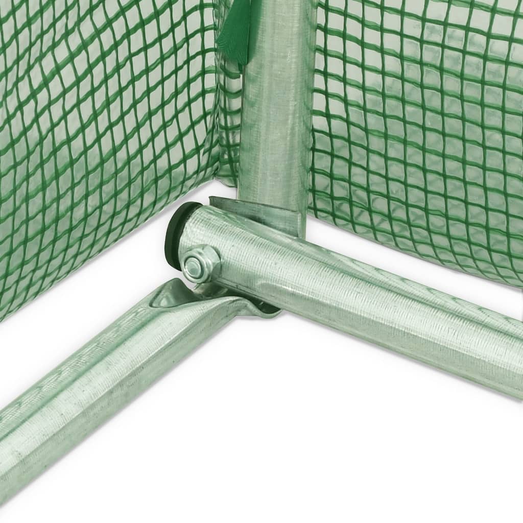 Staklenik s čeličnim okvirom zeleni 20 m² 5 x 4 x 2,3 m