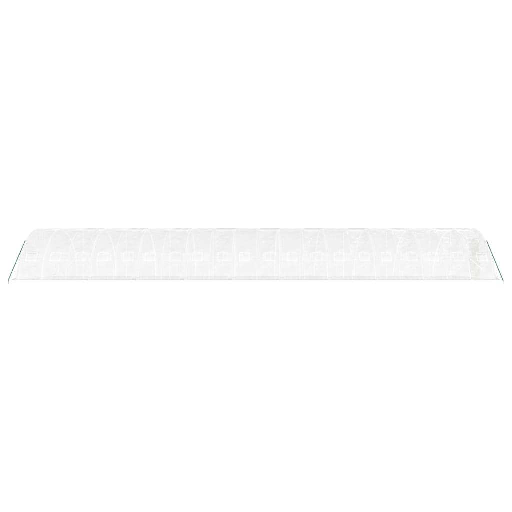 Staklenik s čeličnim okvirom bijeli 100 m² 20 x 5 x 2,3 m