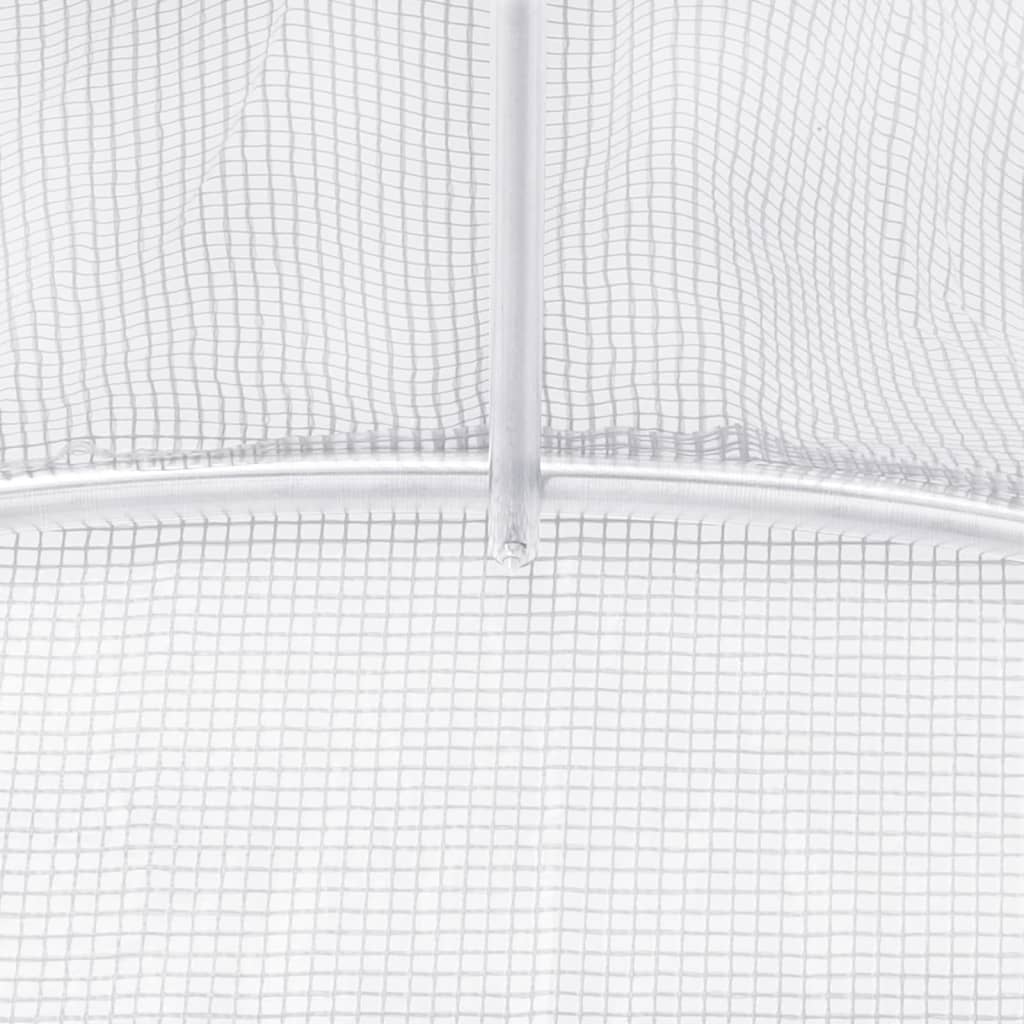 Staklenik s čeličnim okvirom bijeli 100 m² 20 x 5 x 2,3 m