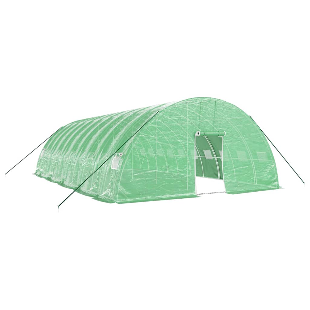 Plastenik s čeličnim okvirom zeleni 60 m² 10 x 6 x 2,85 m