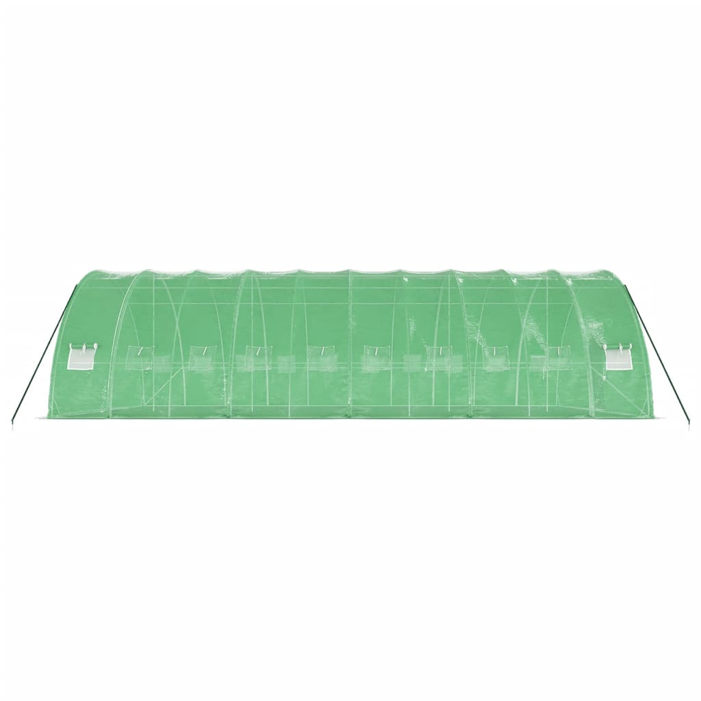 Plastenik s čeličnim okvirom zeleni 60 m² 10 x 6 x 2,85 m
