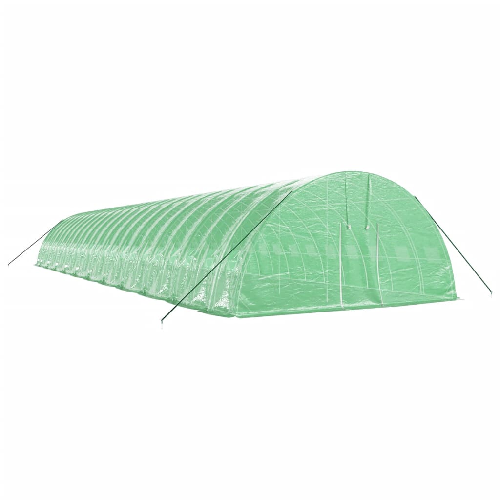 Plastenik s čeličnim okvirom zeleni 132 m² 22 x 6 x 2,85 m