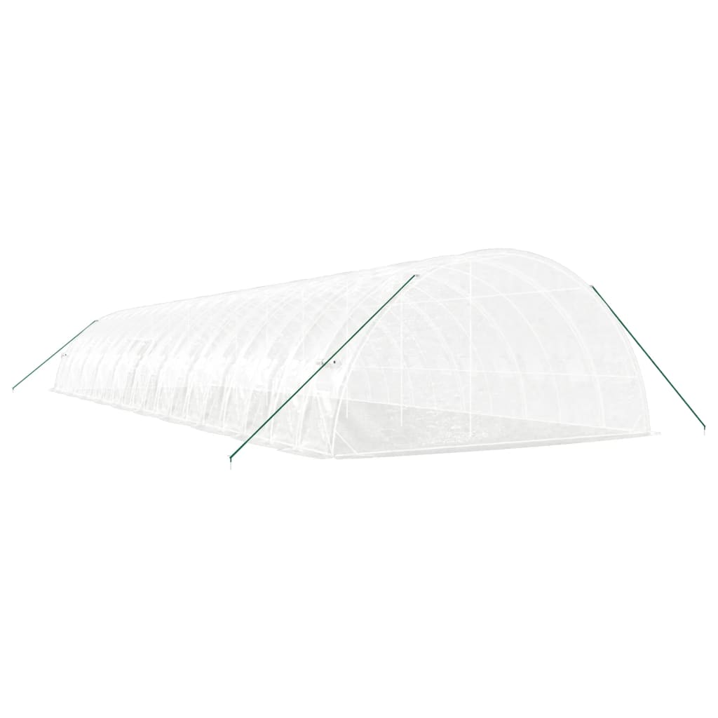 Plastenik s čeličnim okvirom bijeli 120 m² 20 x 6 x 2,85 m