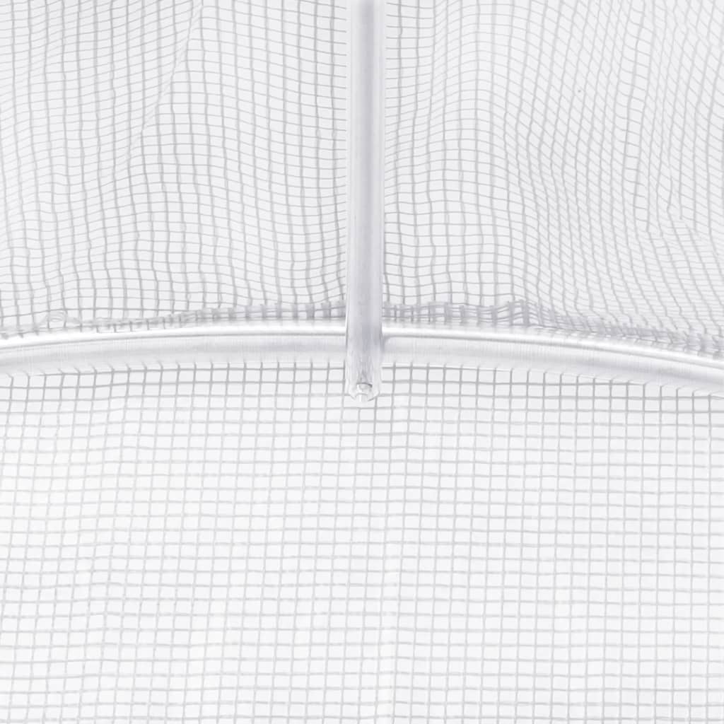 Plastenik s čeličnim okvirom bijeli 120 m² 20 x 6 x 2,85 m