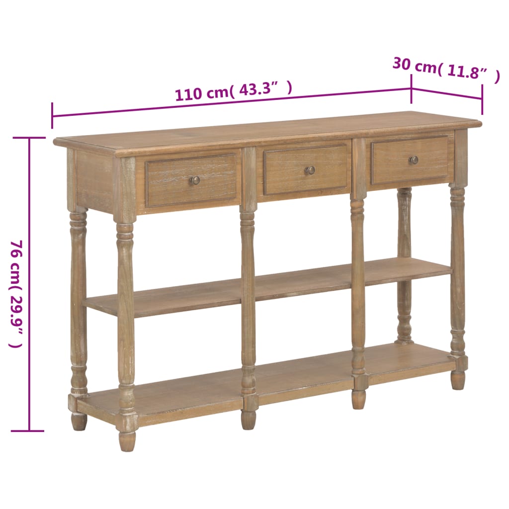 Konzolni stol 110 x 30 x76 cm od konstruiranog drva