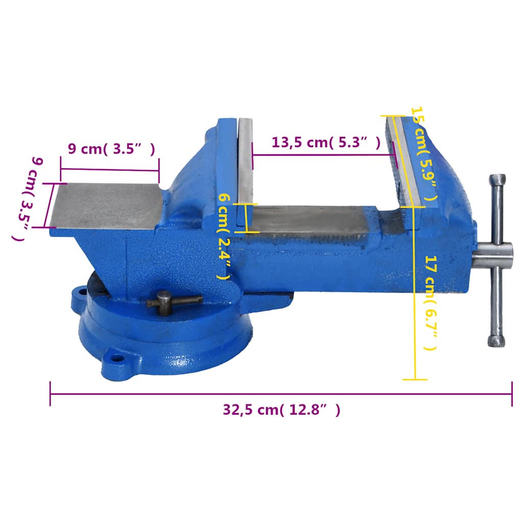 Stolna stega plava 150 mm od lijevanog željeza