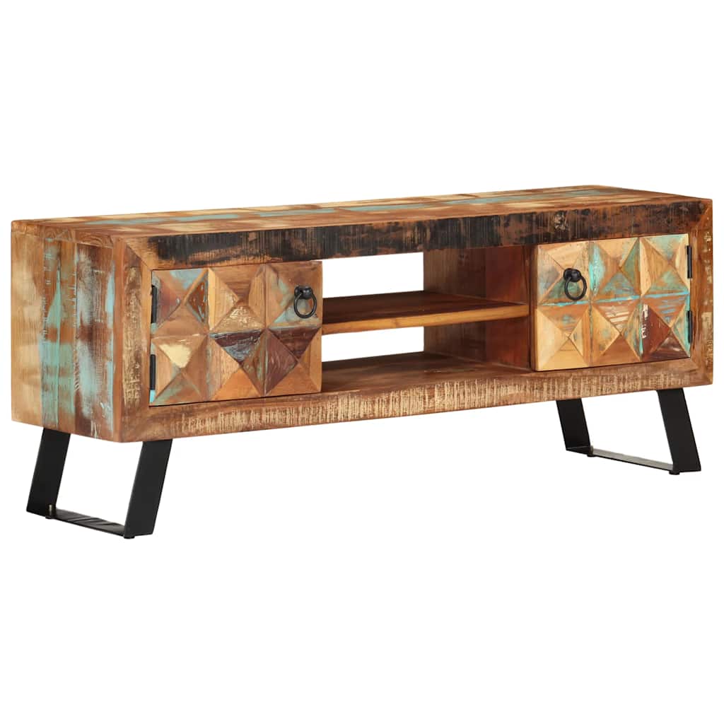 TV ormarić 112 x 30 x 45 cm od masivnog obnovljenog drva