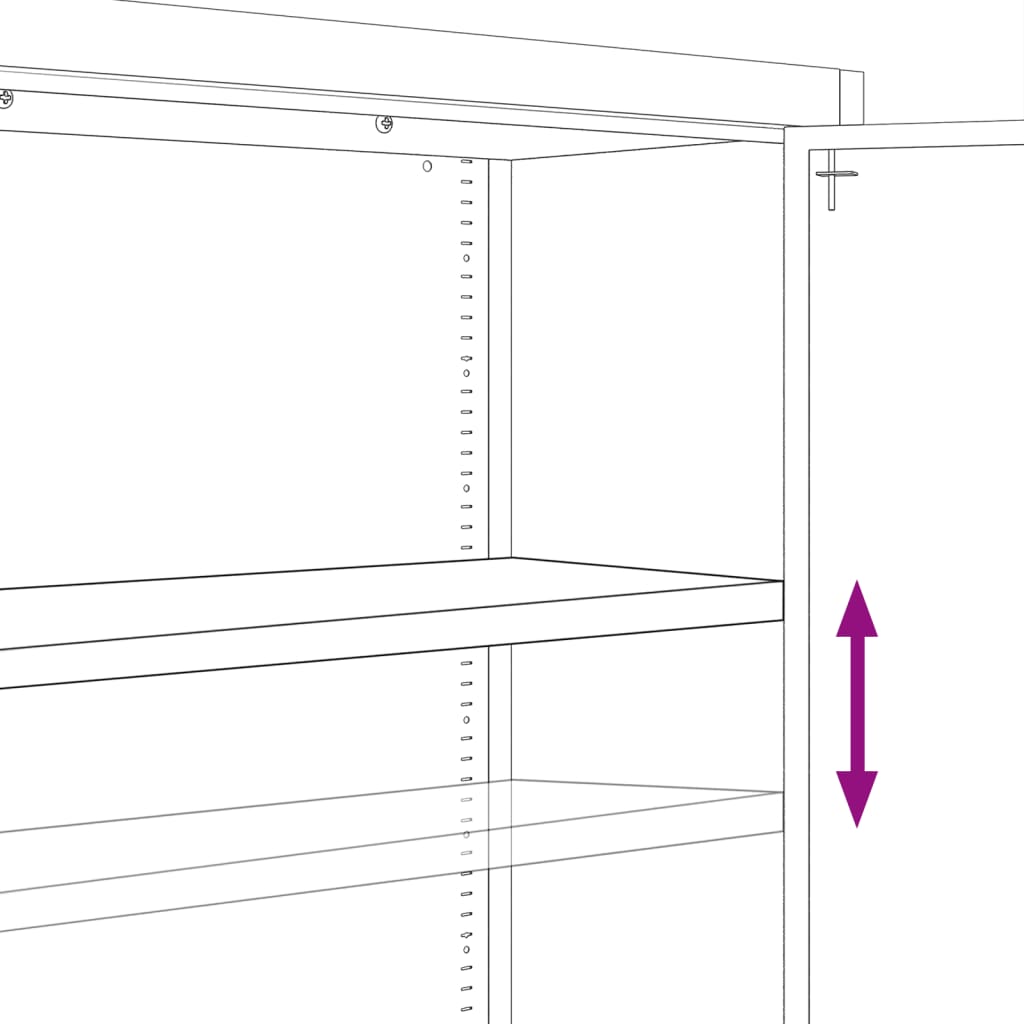 Ormarić za spise svjetlosivi 90 x 40 x 220 cm čelični