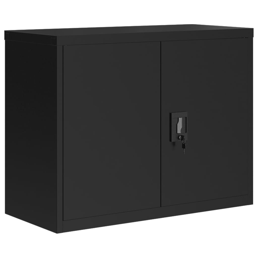 Ormarić za spise crni 90 x 40 x 110 cm čelični