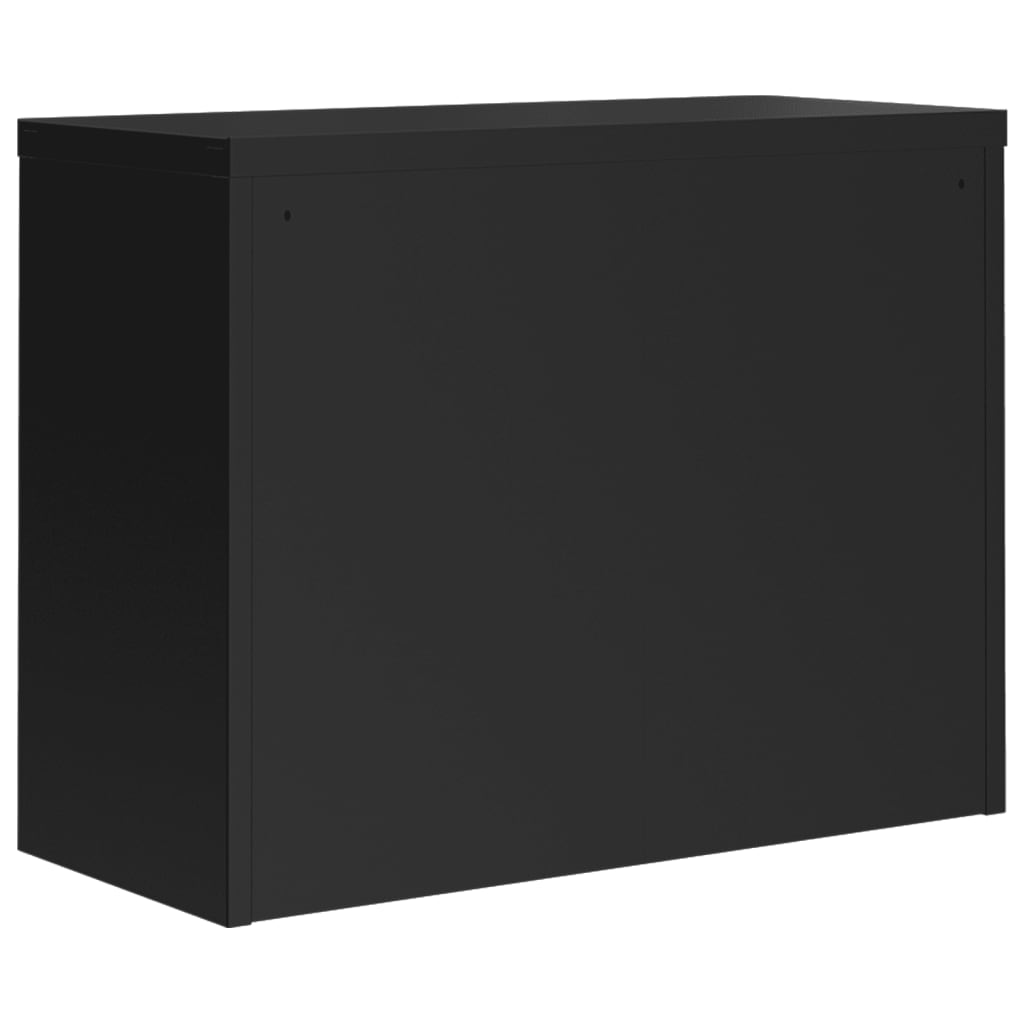 Ormarić za spise crni 90 x 40 x 110 cm čelični
