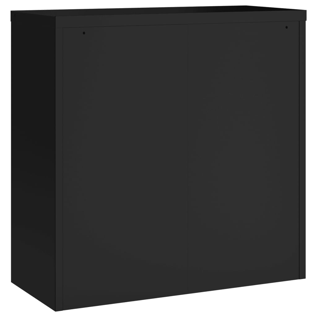 Ormarić za spise crni 90x40x130 cm čelični