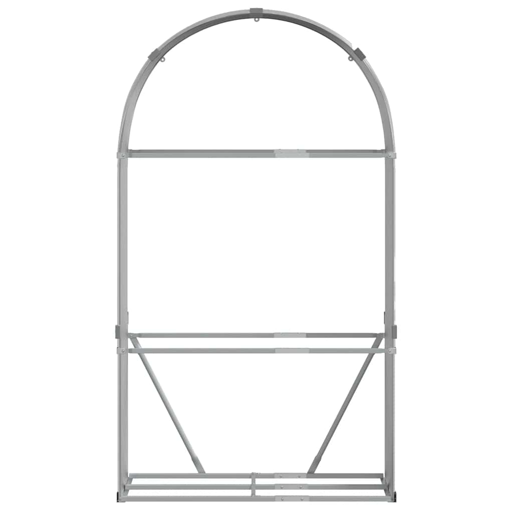 Držač za cjepanice svjetlosivi 120x45x210 cm pocinčani čelik