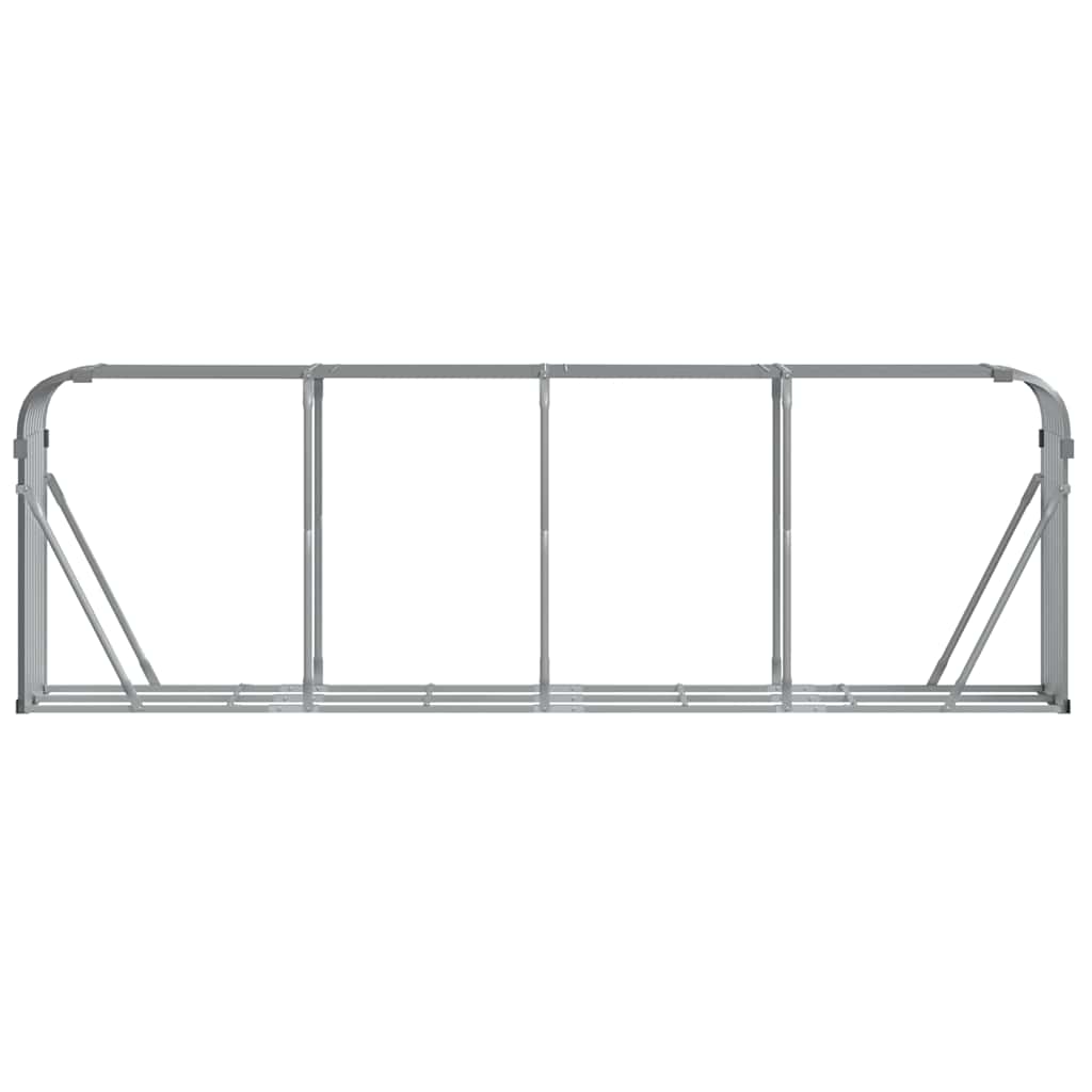 Držač za drva svijetlosivi 300x45x100 cm pocinčani čelik